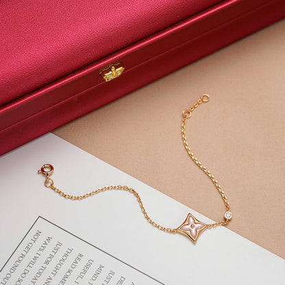 [Super Jewellery]STAR 1 DIAMOND PINK GOLD BRACELET