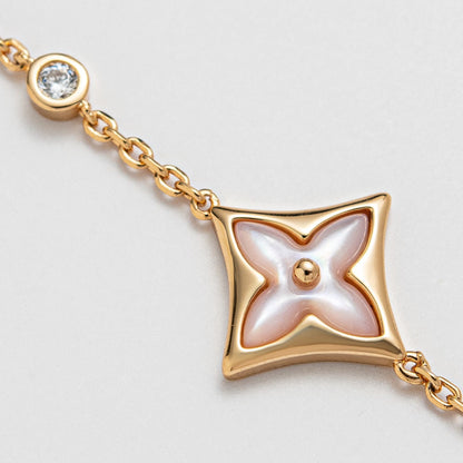 [Super Jewellery]STAR 1 DIAMOND PINK GOLD BRACELET