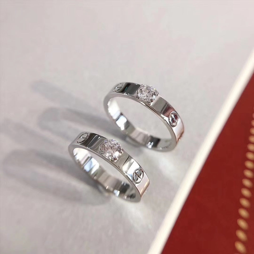 [Super Jewellery]LOVE RING 3.6MM 1 BIG DIAMOND