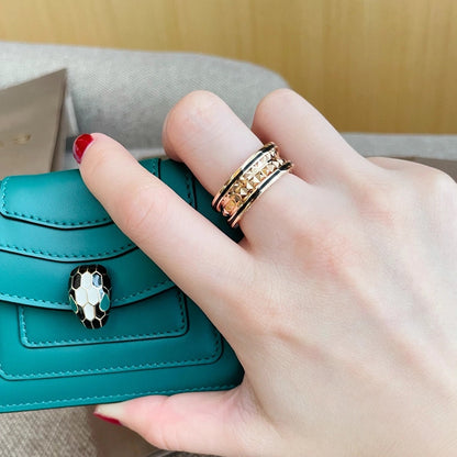 [Super]ZERO 1 PINK GOLD BLACK CERAMIC RING