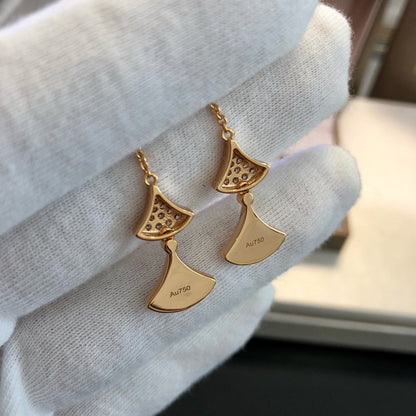 [Super]DREAM EARRINGS 3 MOTIFS DIAMOND MOP PINK GOLD
