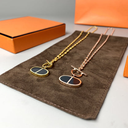 [Super Jewellery]CHAINE VERSO BLACK CERAMIC NECKLACE