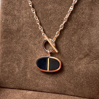 [Super Jewellery]CHAINE VERSO BLACK CERAMIC NECKLACE