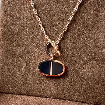 [Super Jewellery]CHAINE VERSO BLACK CERAMIC NECKLACE