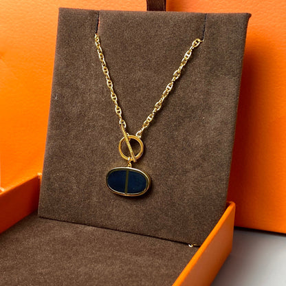 [Super Jewellery]CHAINE VERSO BLACK CERAMIC NECKLACE