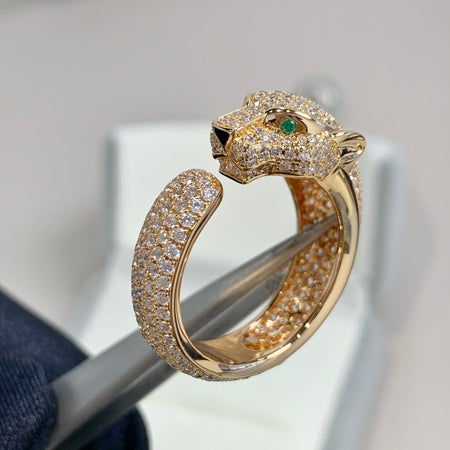 [Super Jewellery]PANTHERE PINK GOLD DIAMOND RING