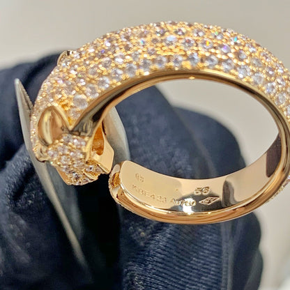 [Super Jewellery]PANTHERE PINK GOLD DIAMOND RING
