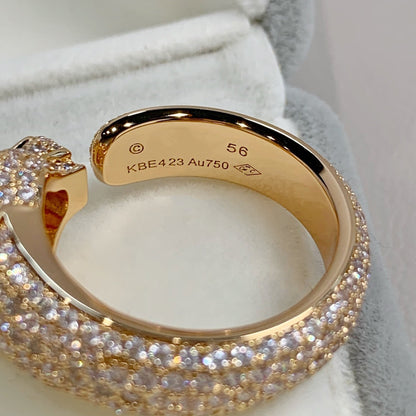 [Super Jewellery]PANTHERE PINK GOLD DIAMOND RING