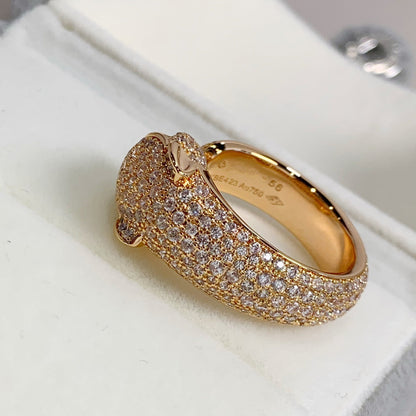 [Super Jewellery]PANTHERE PINK GOLD DIAMOND RING