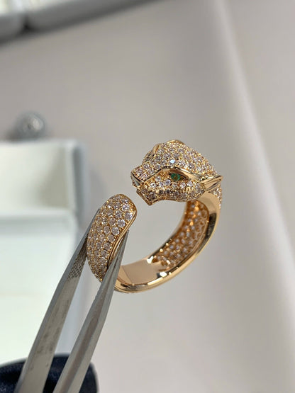 [Super Jewellery]PANTHERE PINK GOLD DIAMOND RING