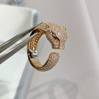[Super Jewellery]PANTHERE PINK GOLD DIAMOND RING