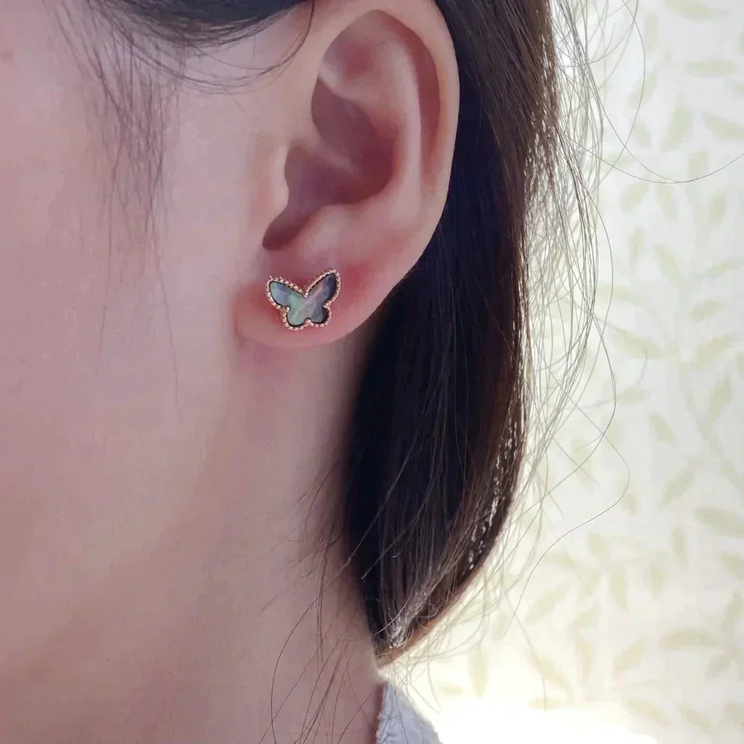 [Super Jewellery]BUTTERFLY DARK MOP  EARRINGS