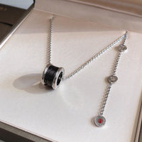 [Super]ZERO 1 BLACK CERAMIC SILVER NECKLACE