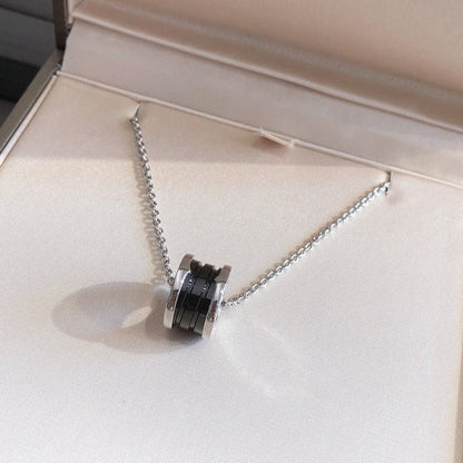 [Super]ZERO 1 BLACK CERAMIC SILVER NECKLACE