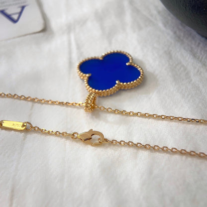 [Super Jewellery]CLOVER 25MM NECKLACE TURQUOISE ROSE GOLD