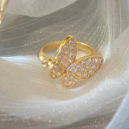[Super Jewellery]BUTTERFLY DIAMOND RING