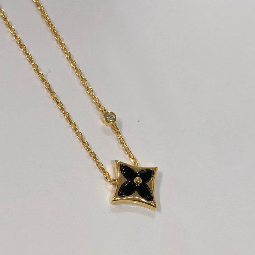 [Super Jewellery]STAR BLACK MOP NECKLACE