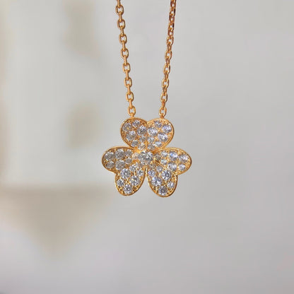 [Super Jewellery]FLOWER DIAMOND NECKLACE
