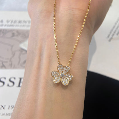 [Super Jewellery]FLOWER DIAMOND NECKLACE