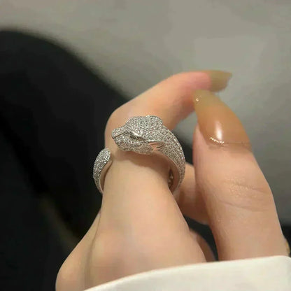 [Super Jewellery]PANTHERE 5.5MM ALL DIAMOND RING