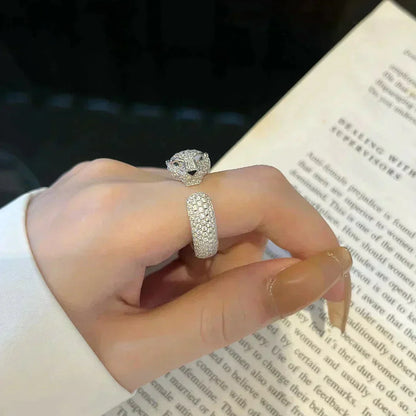 [Super Jewellery]PANTHERE 5.5MM ALL DIAMOND RING