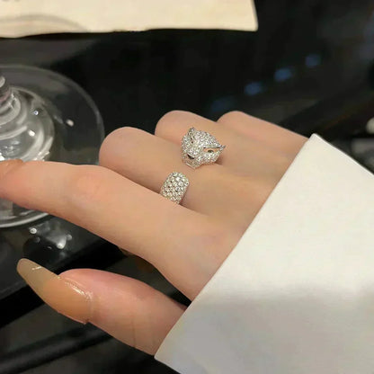 [Super Jewellery]PANTHERE 5.5MM ALL DIAMOND RING