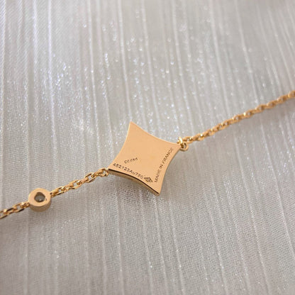 [Super Jewellery]COLOR STAR CARNELIAN PINK GOLD DIAMOND BRACELET