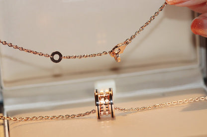 [Super]ZERO 1 ROCK PEDANT PINK GOLD BLACK NECKLACE