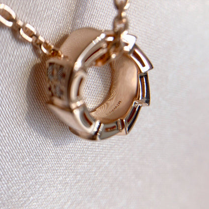[Super]SERPENTI PEDANT DIAMOND PINK GOLD NECKLACE