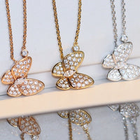 [Super Jewellery]BUTTERFLY DIAMOND NECKLACE