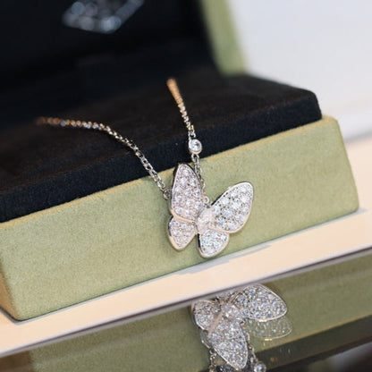 [Super Jewellery]BUTTERFLY DIAMOND NECKLACE