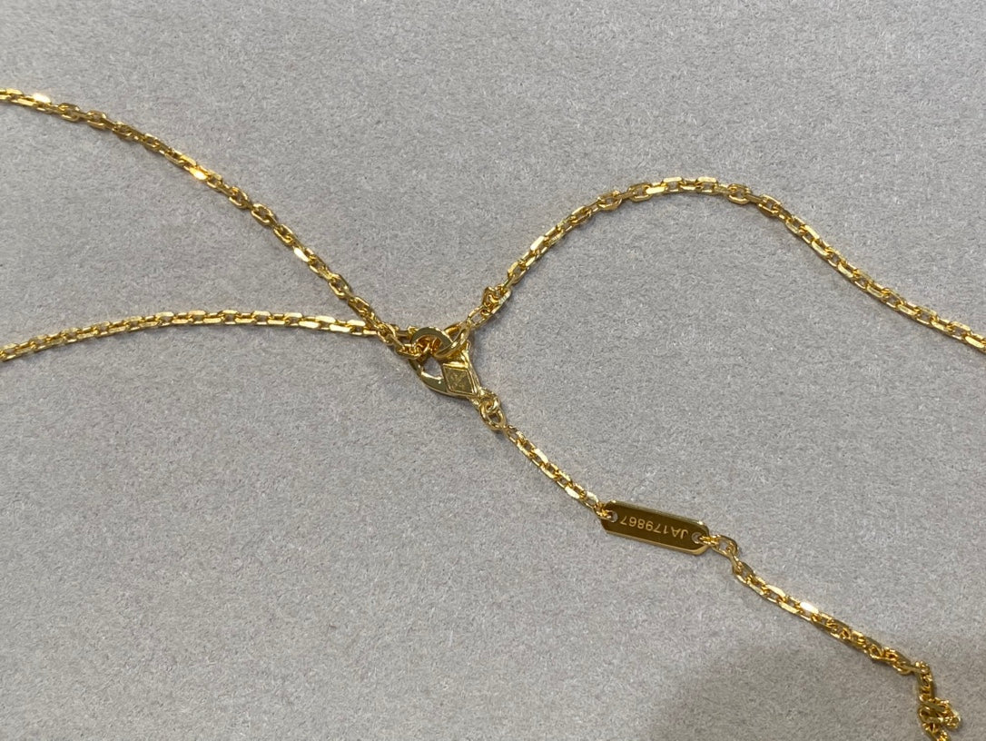 [Super CiCi ]CLOVER 25MM HALSKETTE GOLD KARNEOL