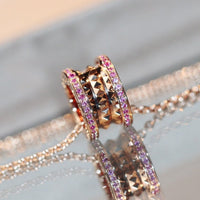 [Super]ZERO 1 ROCK PINK GOLD PINK DIAMOND NECKLACE