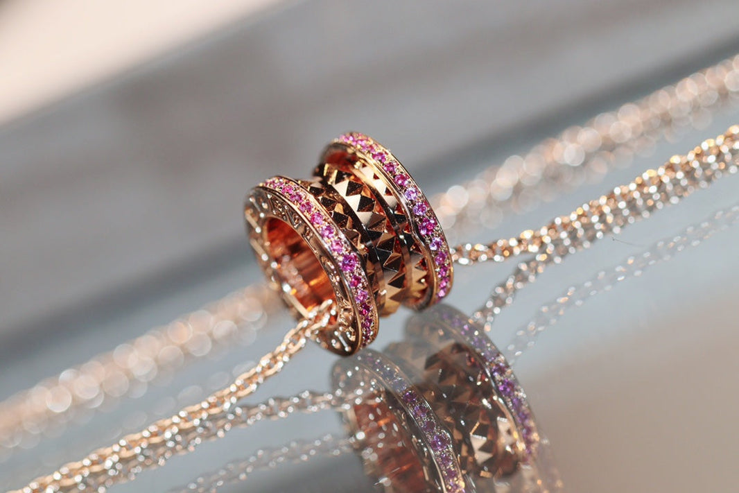 [Super]ZERO 1 ROCK PINK GOLD PINK DIAMOND NECKLACE