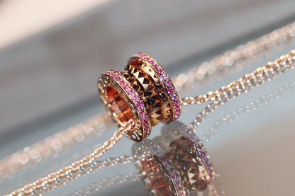 [Super]ZERO 1 ROCK PINK GOLD PINK DIAMOND NECKLACE