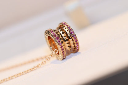 [Super]ZERO 1 ROCK PINK GOLD PINK DIAMOND NECKLACE