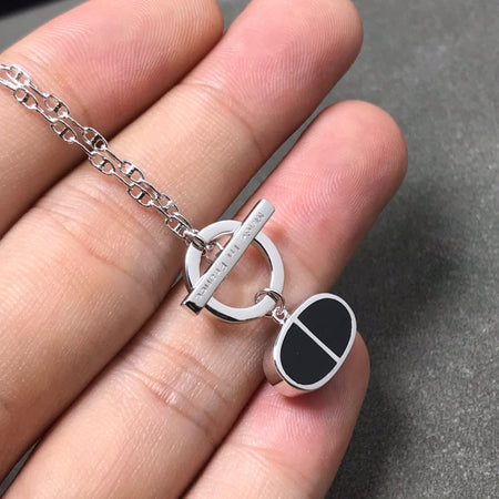[Super Jewellery]CHAINE VERSO BLACK CERAMIC  NECKLACE
