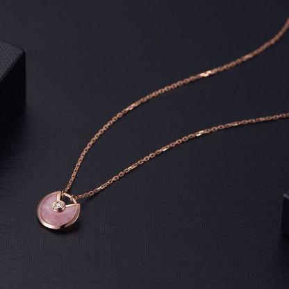 [Super Jewellery]AMULETTE ROSE GOLD PINK MOP NECKLACE
