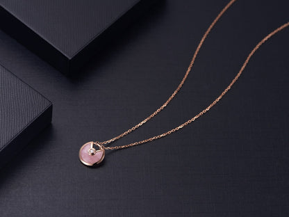 [Super Jewellery]AMULETTE ROSE GOLD PINK MOP NECKLACE