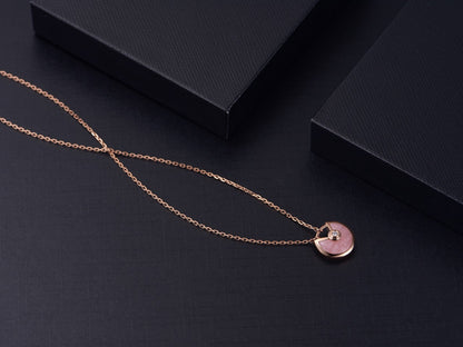 [Super Jewellery]AMULETTE ROSE GOLD PINK MOP NECKLACE