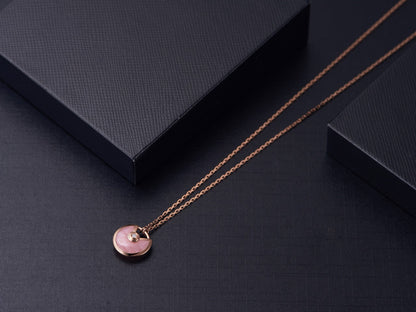 [Super Jewellery]AMULETTE ROSE GOLD PINK MOP NECKLACE