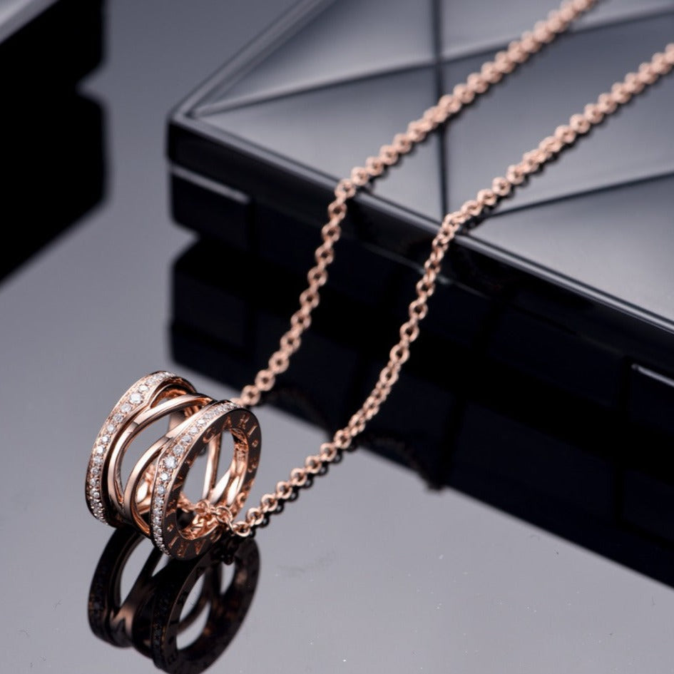 [Super]ZERO 1 PINK GOLD DIAMOND OPEN NECKLACE