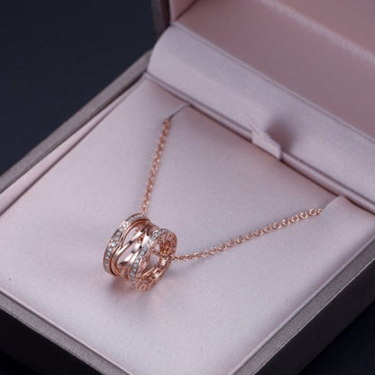 [Super]ZERO 1 PINK GOLD DIAMOND OPEN NECKLACE