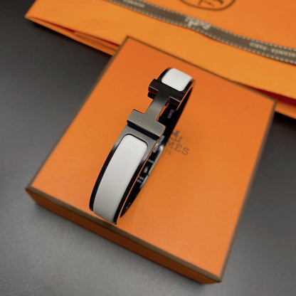 [Super Jewellery]H BRACELET 12MM BLACK WHITE CERAMIC