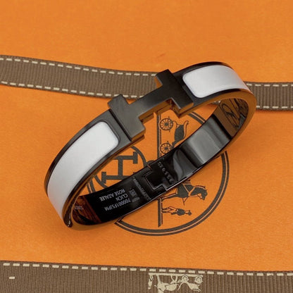 [Super Jewellery]H BRACELET 12MM BLACK WHITE CERAMIC