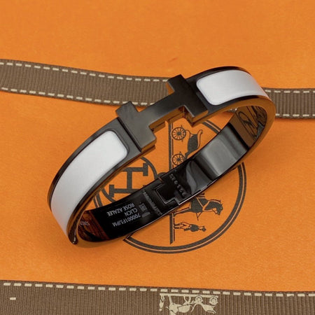 [Super Jewellery]H BRACELET 12MM BLACK WHITE CERAMIC