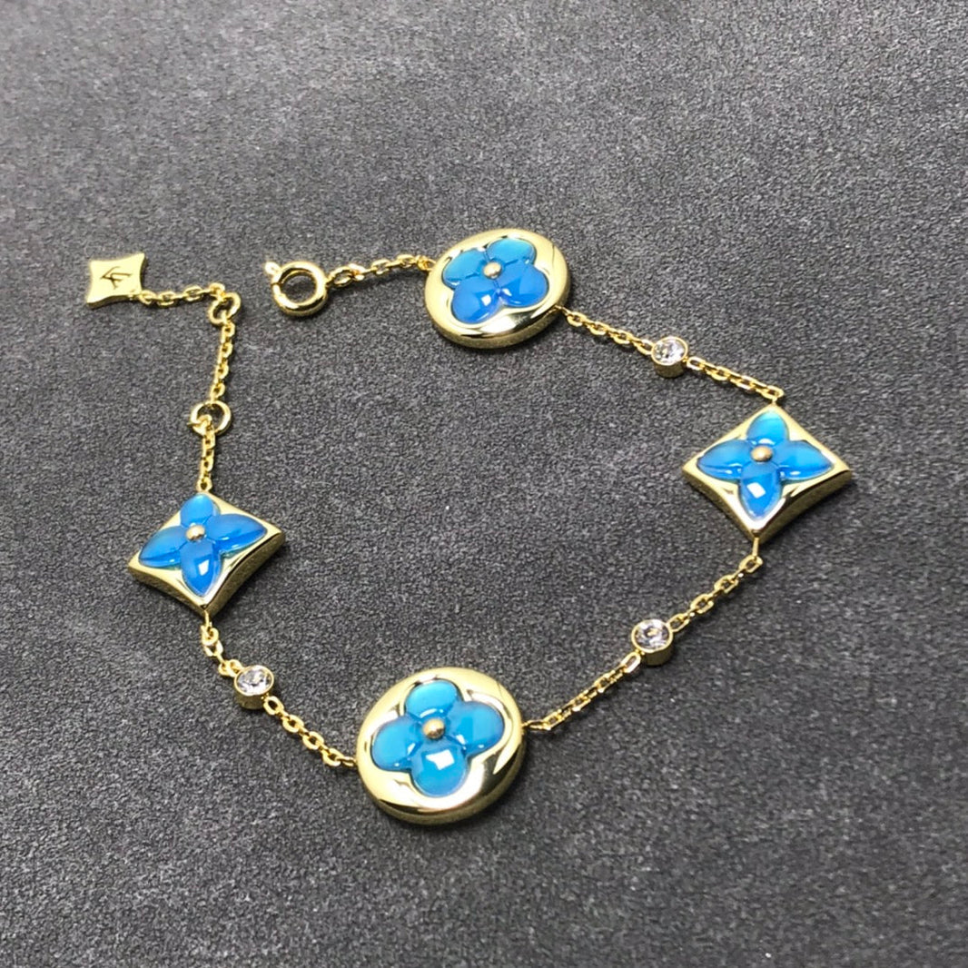 [Super Jewellery]STAR AND SUN TURQUOISE 4 MOTIFS 3 DIAMONDS