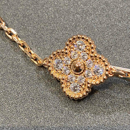[Super Jewellery] CLOVER 5 MOTIF FULL DIAMOND BRACELET COLLECTION