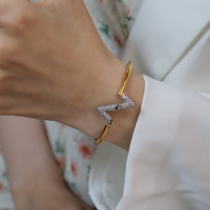 [Super Jewellery]VOLTE UPSITE DOWN GOLD DIAMOND BRACELET