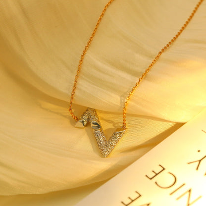 [Super Jewellery]VOLT SILVER DIAMOND PEDANT NECKLACE